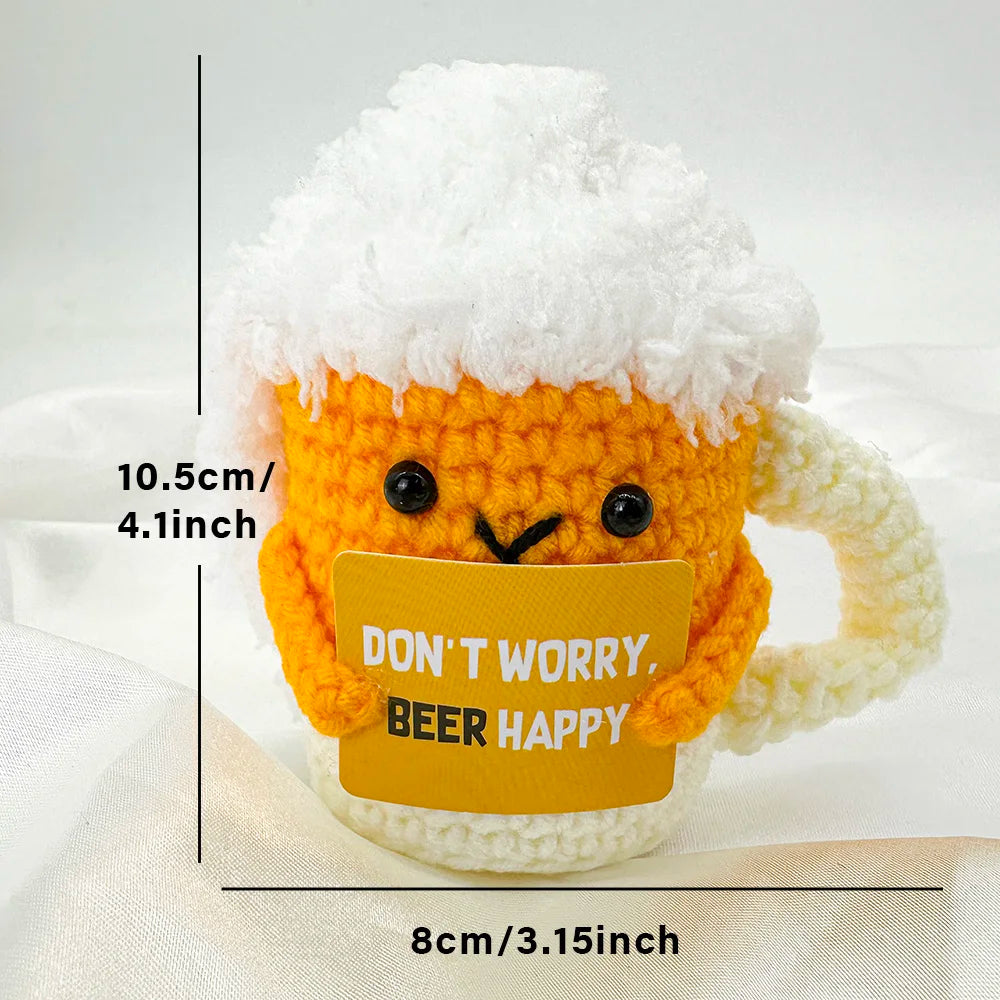 Positive Energy Crochet Pocket Wellbeing Hug Doll – Avocado, Bee, Turtle, Duck & More