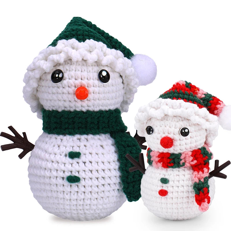 Christmas Crochet Kit – DIY Santa, Reindeer, Snowman & Tree with Yarn & Hooks