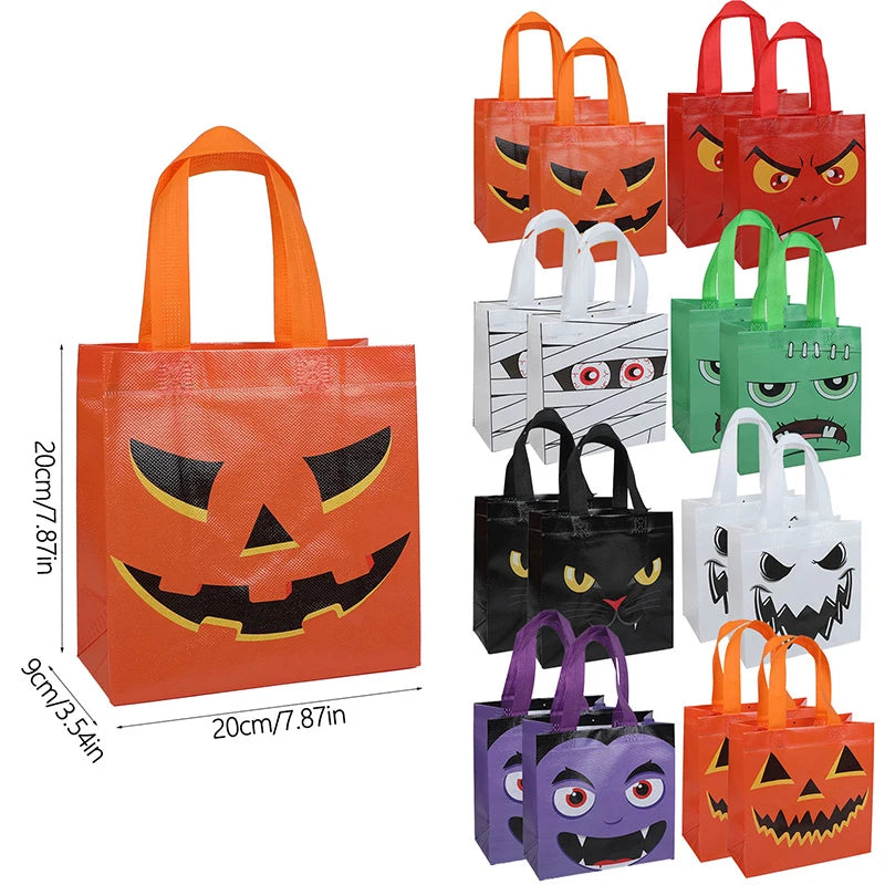 Halloween Trick or Treat Bags (8-32pcs) – Pumpkin & Ghost Gift Bags