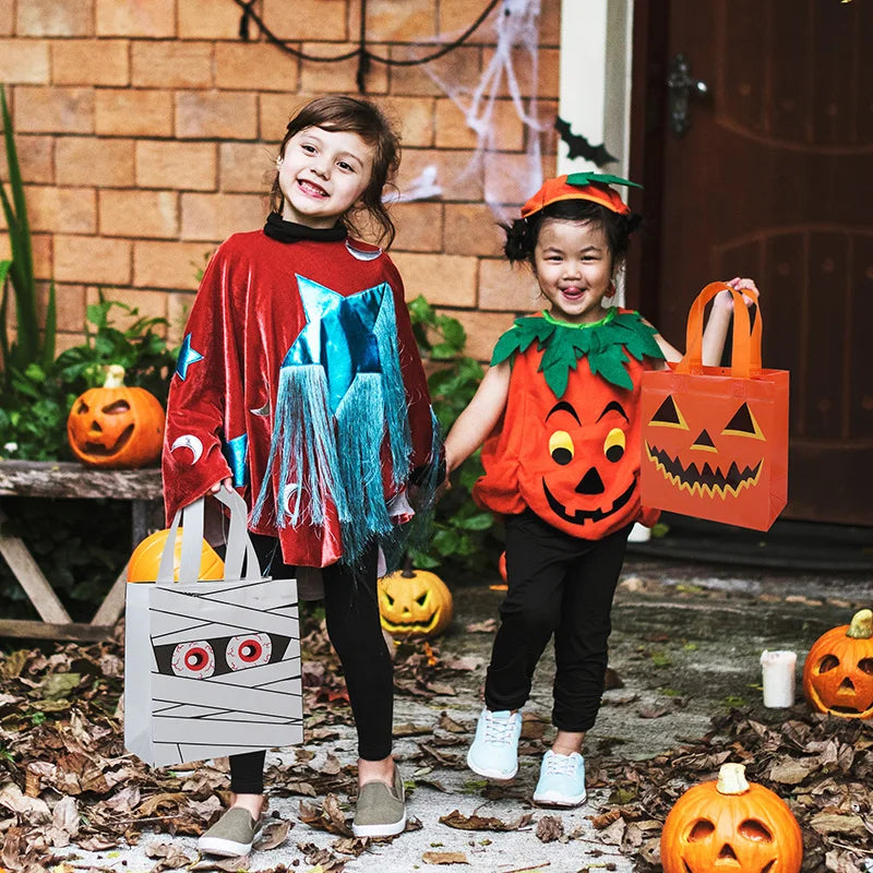 Halloween Trick or Treat Bags (8-32pcs) – Pumpkin & Ghost Gift Bags
