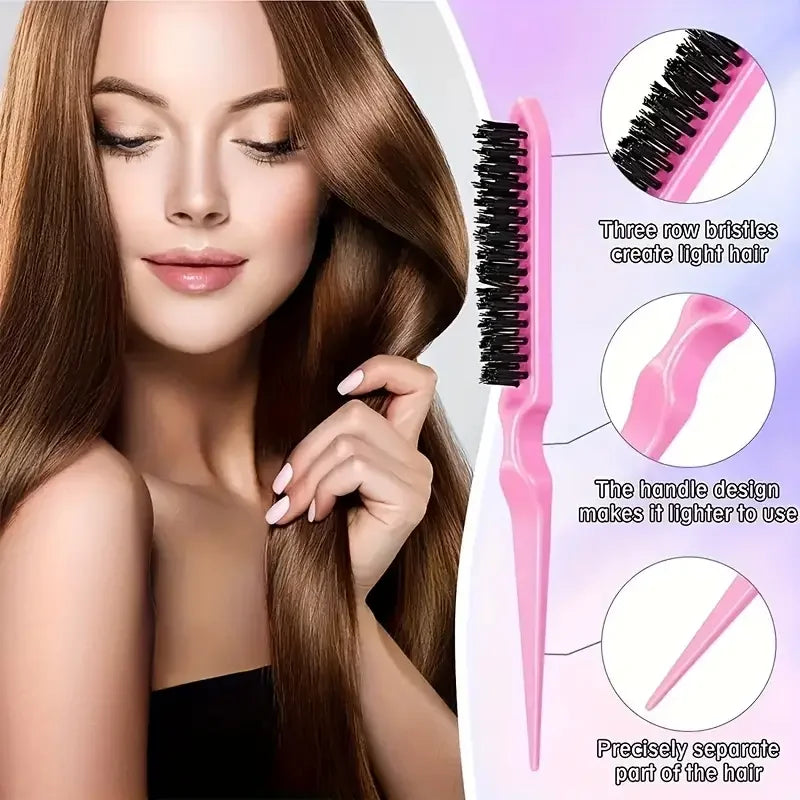 6pcs Hair Brush Set with Spray Bottle & Braiding Loop — Hairdressing Kit