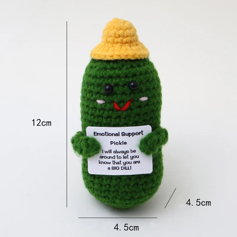 Positive Energy Crochet Pocket Wellbeing Hug Doll – Avocado, Bee, Turtle, Duck & More