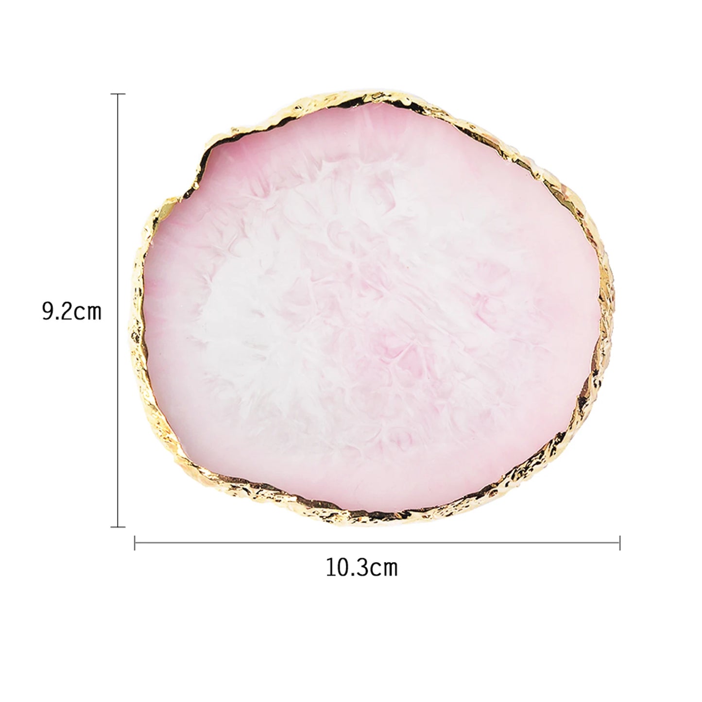 1PC Round Crystal Agate Holder – Decorative Coaster & Jewellery Holder