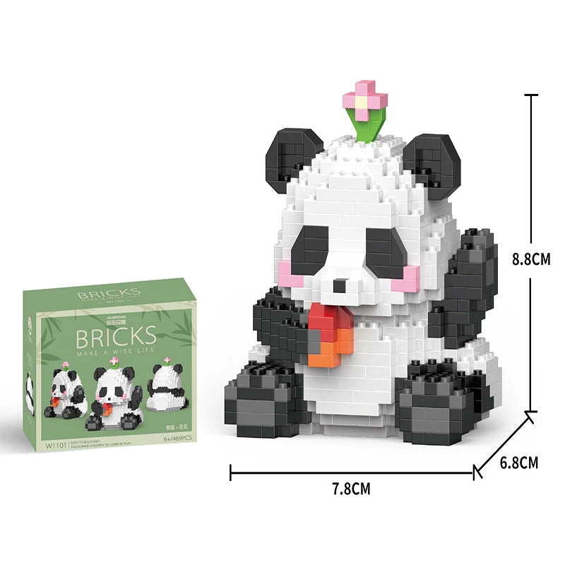 Mini Panda Building Block Set – DIY Brick Model Kit