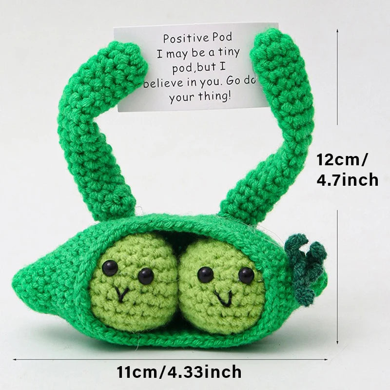 Positive Energy Crochet Pocket Wellbeing Hug Doll – Avocado, Bee, Turtle, Duck & More