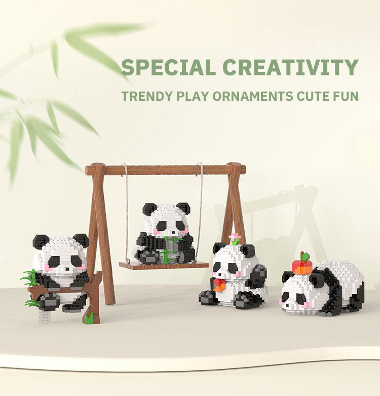 Mini Panda Building Block Set – DIY Brick Model Kit