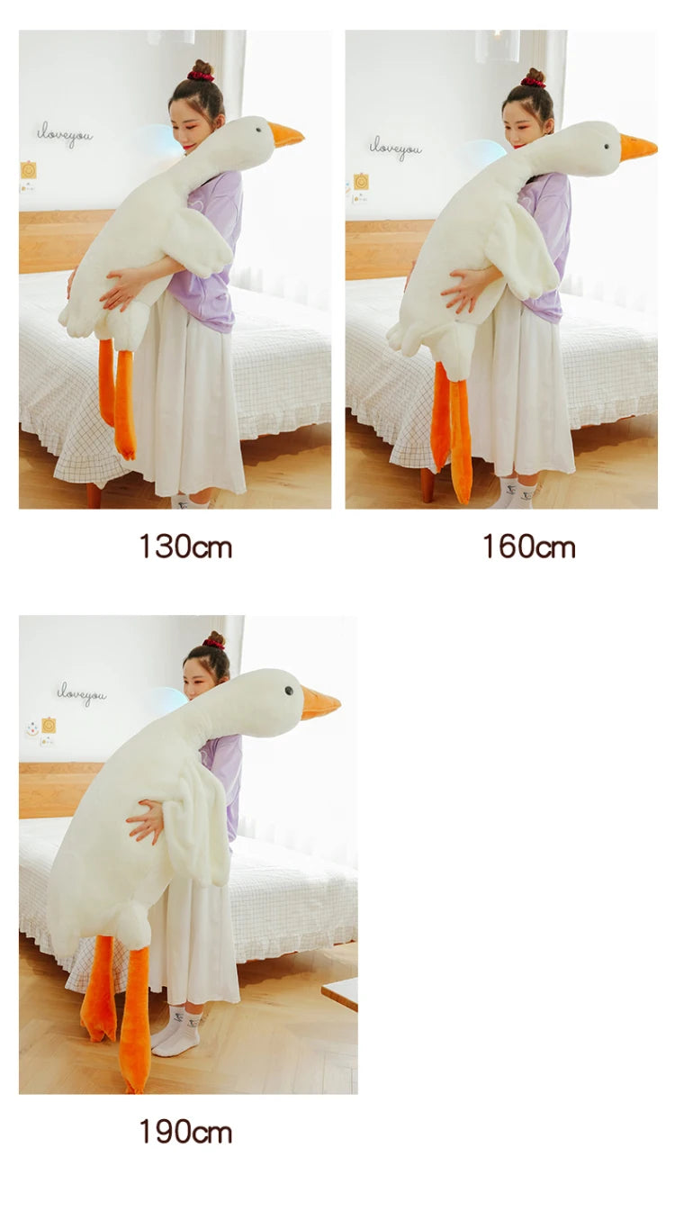 Giant White Goose Plush Pillow – 50-190 cm Sleeping & Décor Toy