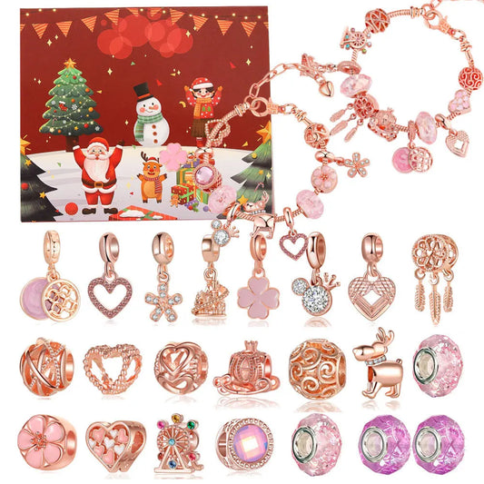 24-Day Christmas Countdown Calendar – DIY Charm Bracelet Kit Gift