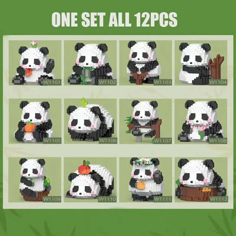 Mini Panda Building Block Set – DIY Brick Model Kit
