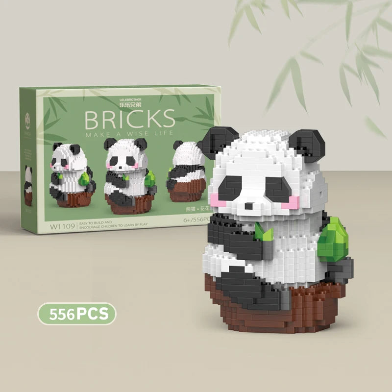 Mini Panda Building Block Set – DIY Brick Model Kit