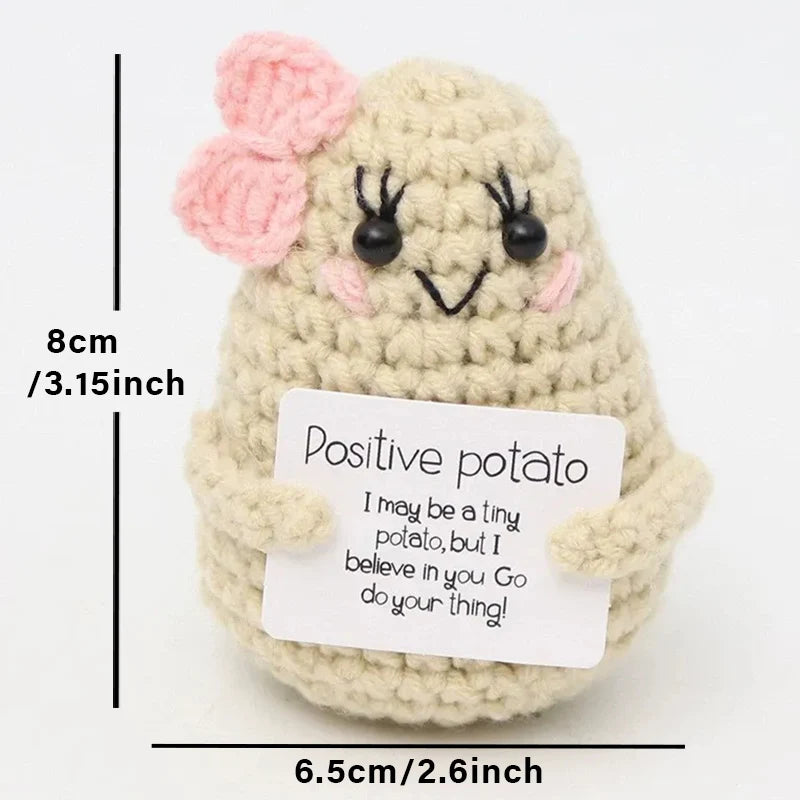 Positive Energy Crochet Pocket Wellbeing Hug Doll – Avocado, Bee, Turtle, Duck & More
