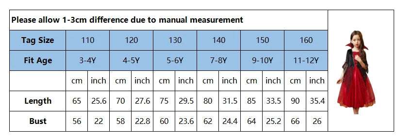 Girls Halloween Ghost Bride Costume – Black Mesh Vampire Princess Halloween Dress