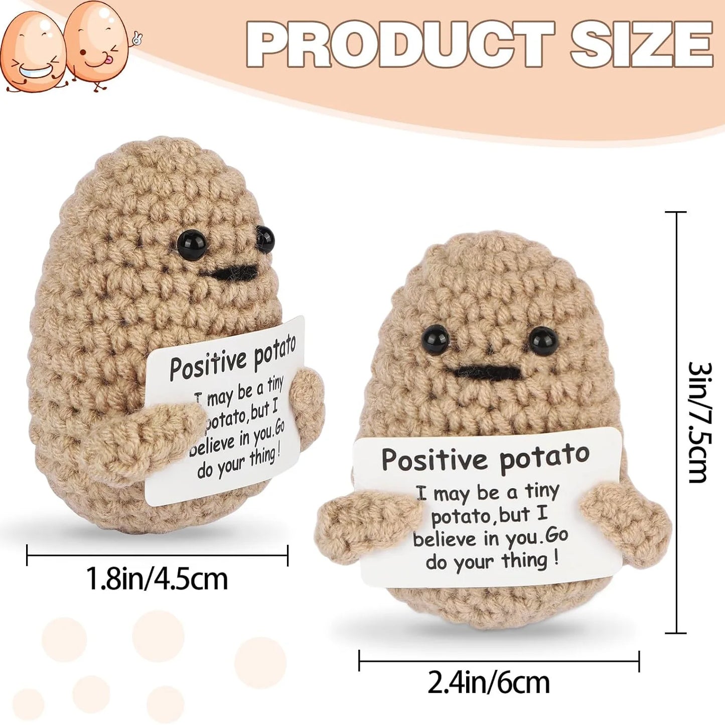 Positive Energy Crochet Pocket Wellbeing Hug Doll – Avocado, Bee, Turtle, Duck & More