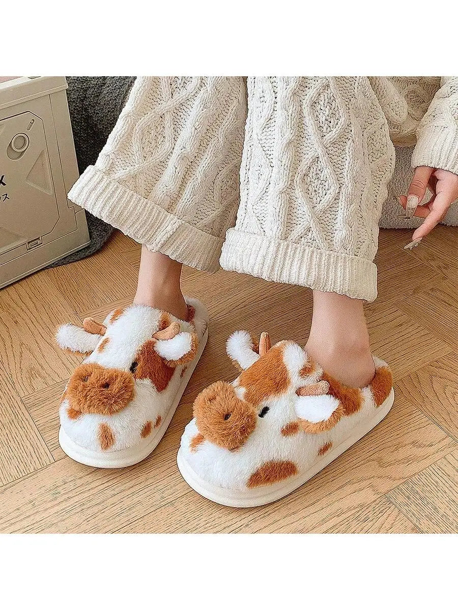 Women’s Cow Print Slippers