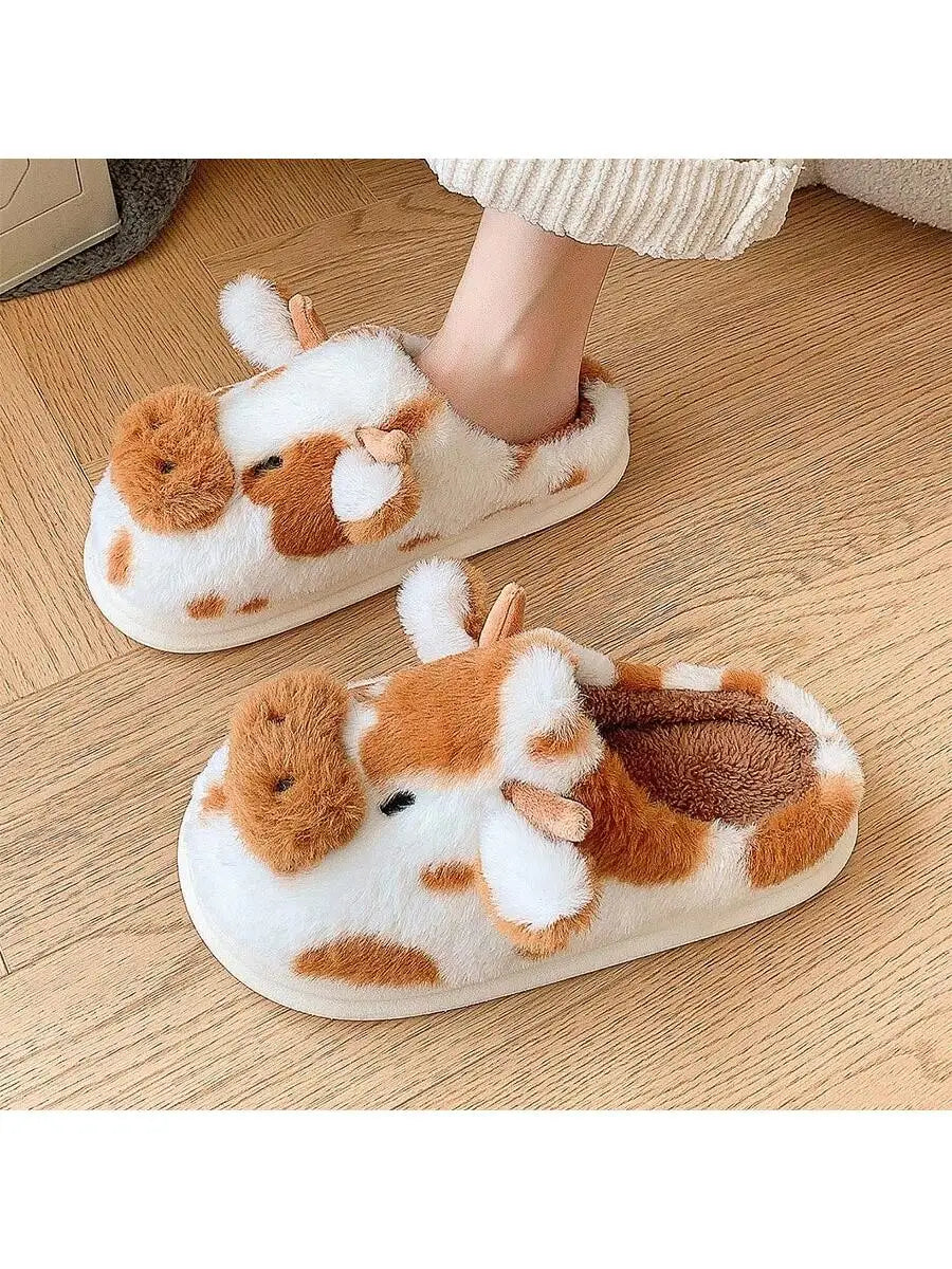 Women’s Cow Print Slippers