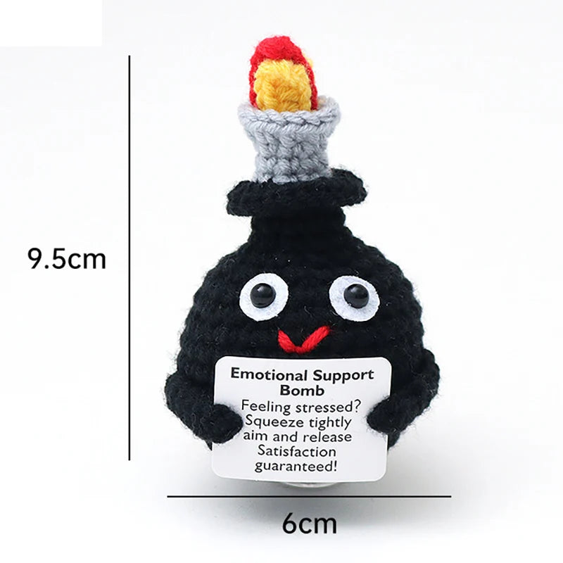 Positive Energy Crochet Pocket Wellbeing Hug Doll – Avocado, Bee, Turtle, Duck & More