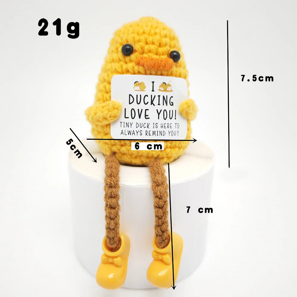 Positive Energy Crochet Pocket Wellbeing Hug Doll – Avocado, Bee, Turtle, Duck & More