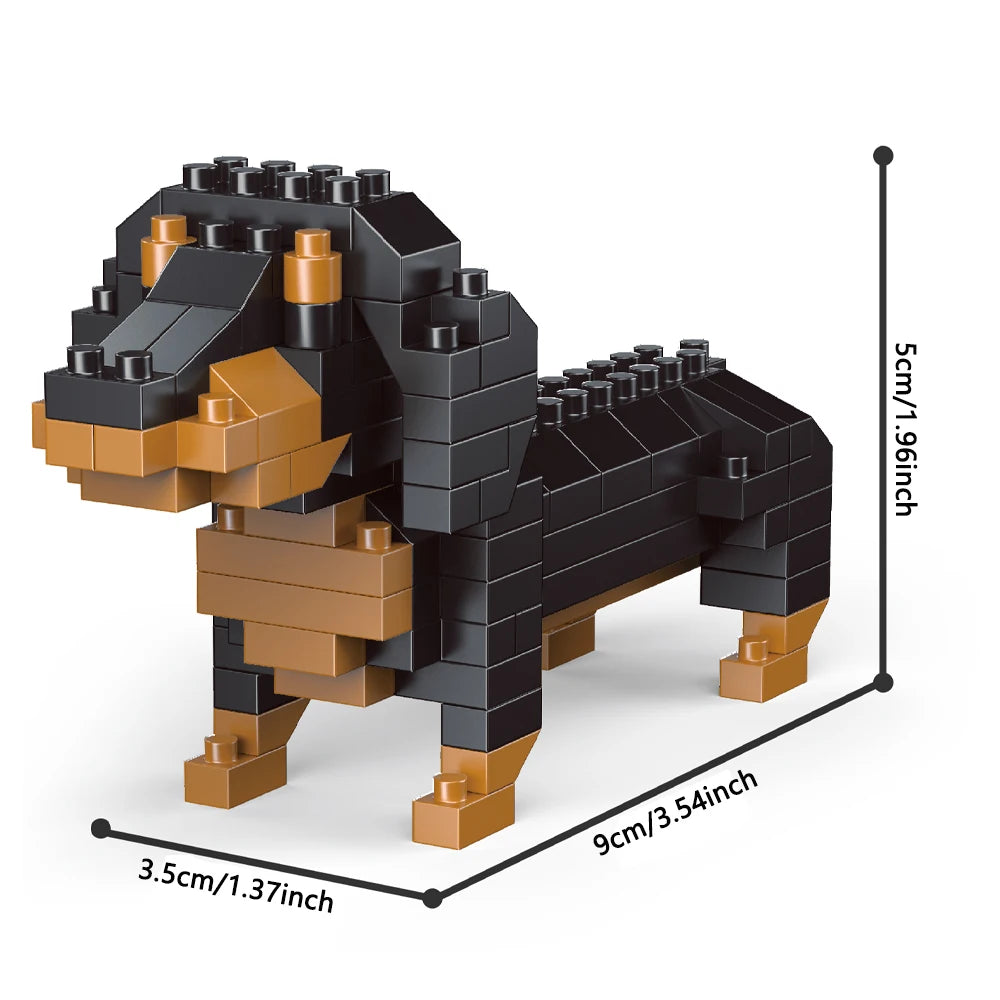 Mini Dog Building Block Kit – DIY Brick Model (Corgi, Poodle, Husky, Dachshund)