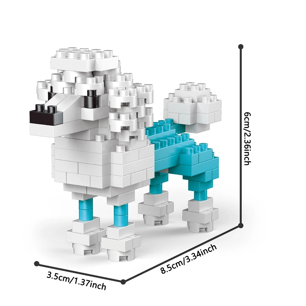 Mini Dog Building Block Kit – DIY Brick Model (Corgi, Poodle, Husky, Dachshund)