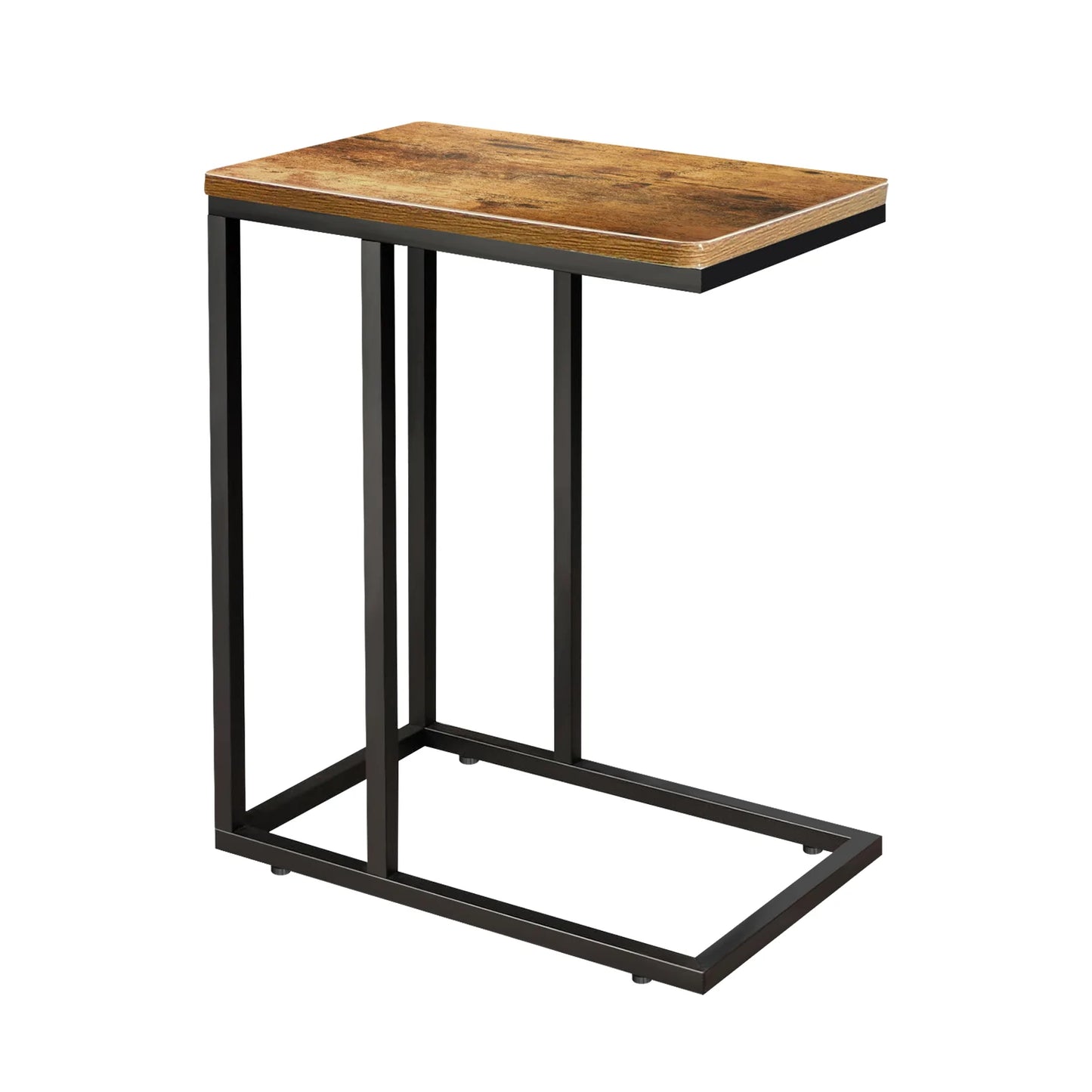 C-Shaped Side Table Laptop Sofa Table – Small Corner Coffee/Bedside Snack Table for Living Room
