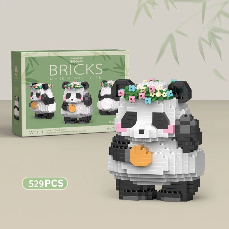Mini Panda Building Block Set – DIY Brick Model Kit