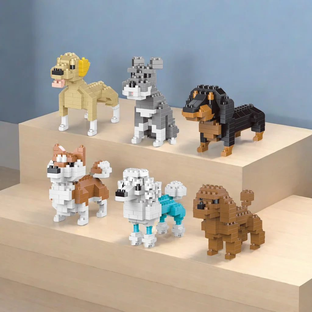 Mini Dog Building Block Kit – DIY Brick Model (Corgi, Poodle, Husky, Dachshund)