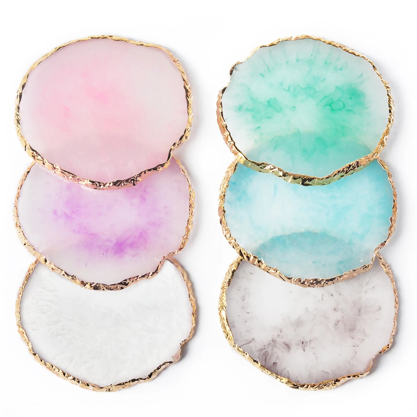 1PC Round Crystal Agate Holder – Decorative Coaster & Jewellery Holder