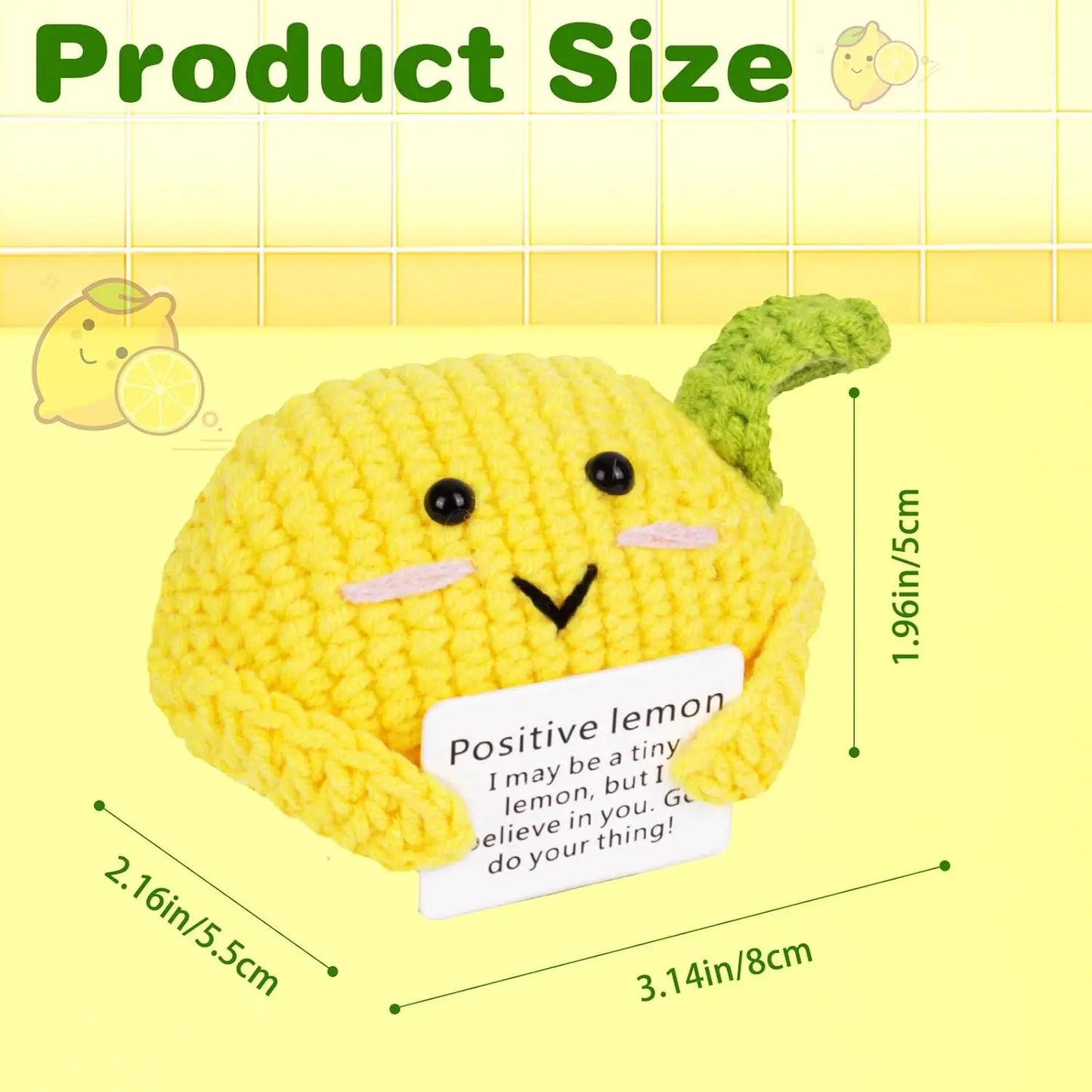 Positive Energy Crochet Pocket Wellbeing Hug Doll – Avocado, Bee, Turtle, Duck & More