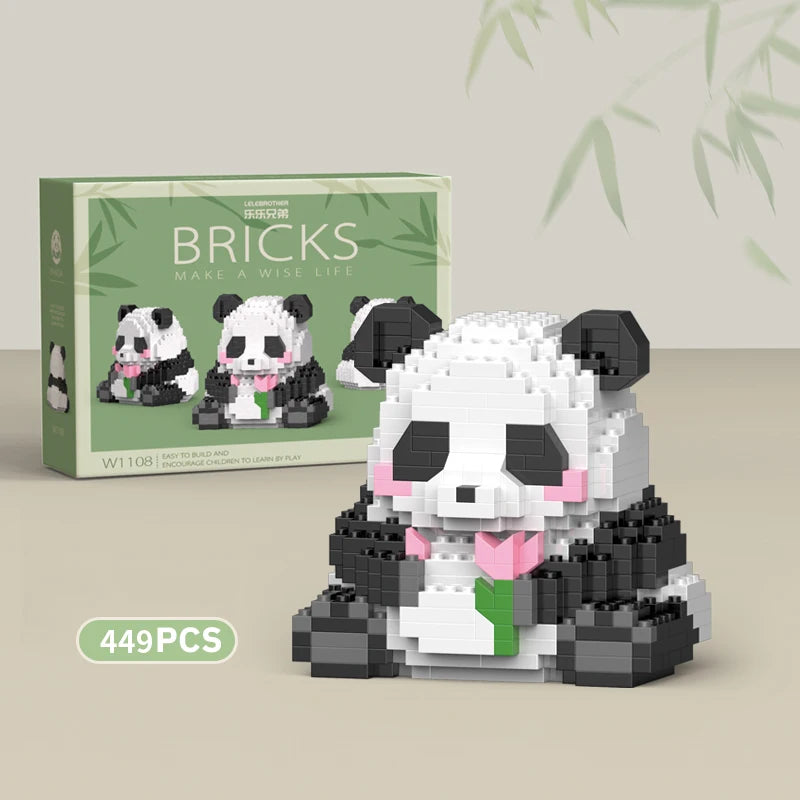 Mini Panda Building Block Set – DIY Brick Model Kit