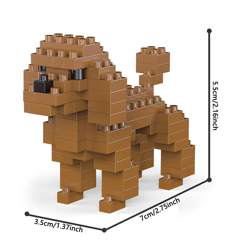 Mini Dog Building Block Kit – DIY Brick Model (Corgi, Poodle, Husky, Dachshund)