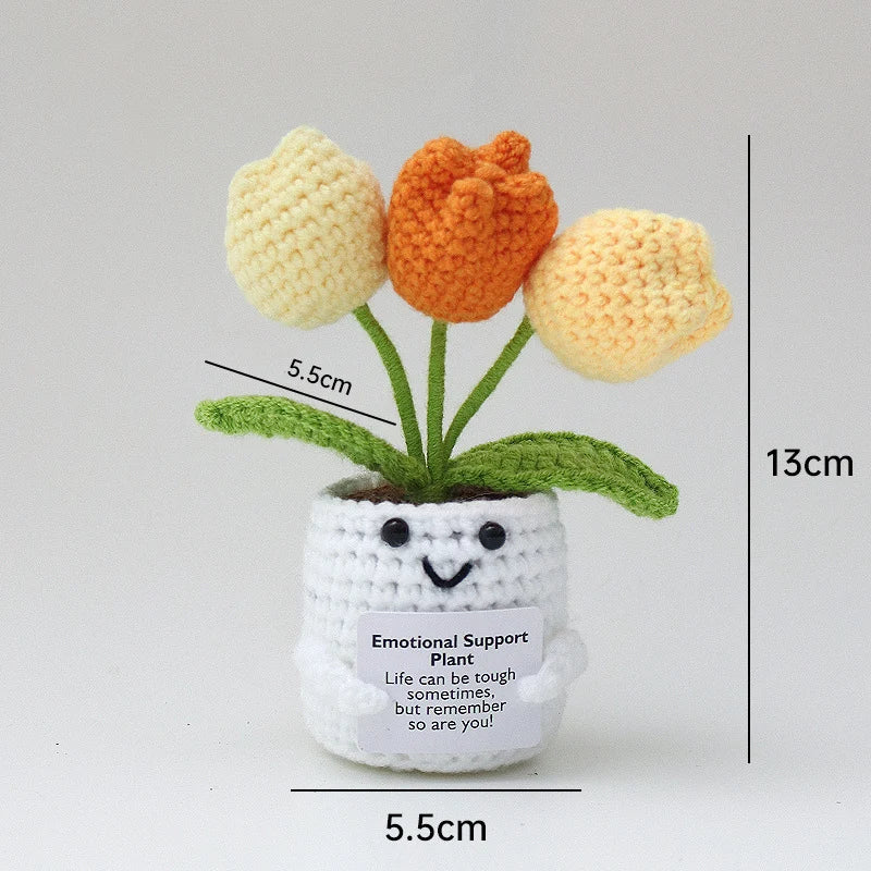 Positive Energy Crochet Pocket Wellbeing Hug Doll – Avocado, Bee, Turtle, Duck & More
