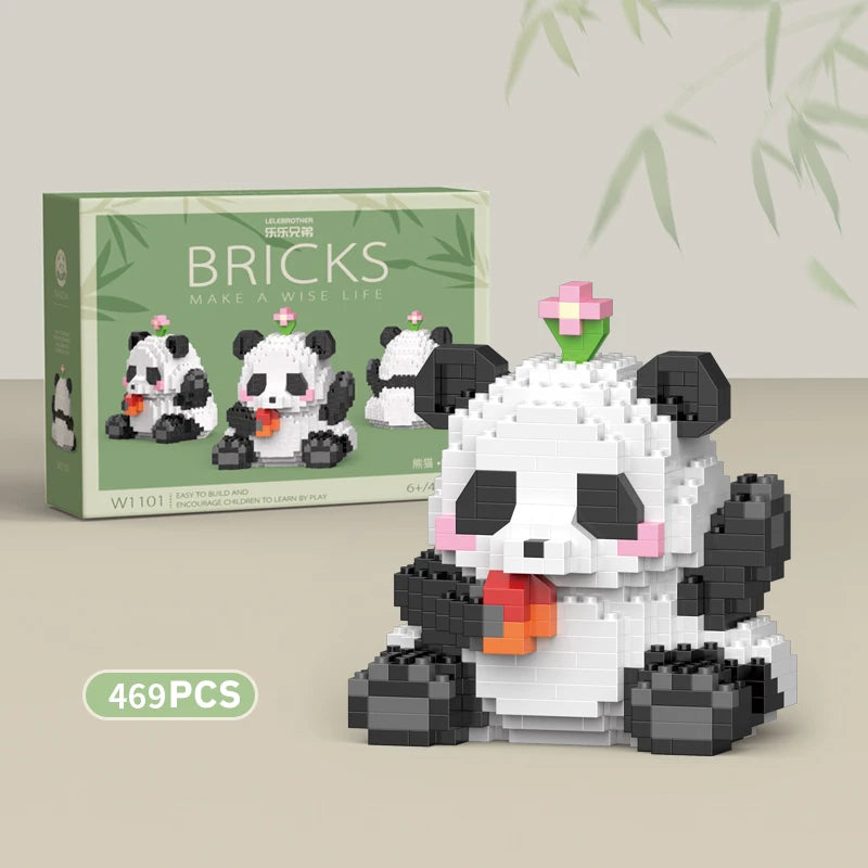 Mini Panda Building Block Set – DIY Brick Model Kit