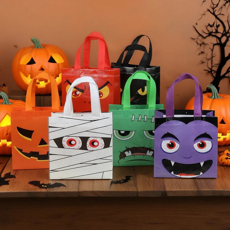 Halloween Trick or Treat Bags (8-32pcs) – Pumpkin & Ghost Gift Bags