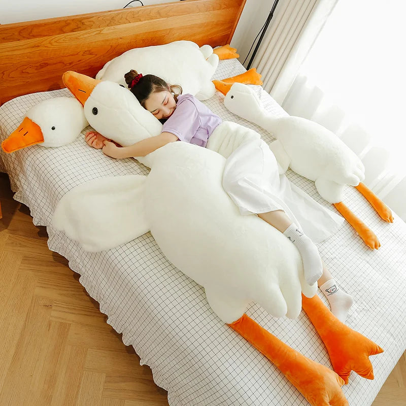 Giant White Goose Plush Pillow – 50-190 cm Sleeping & Décor Toy