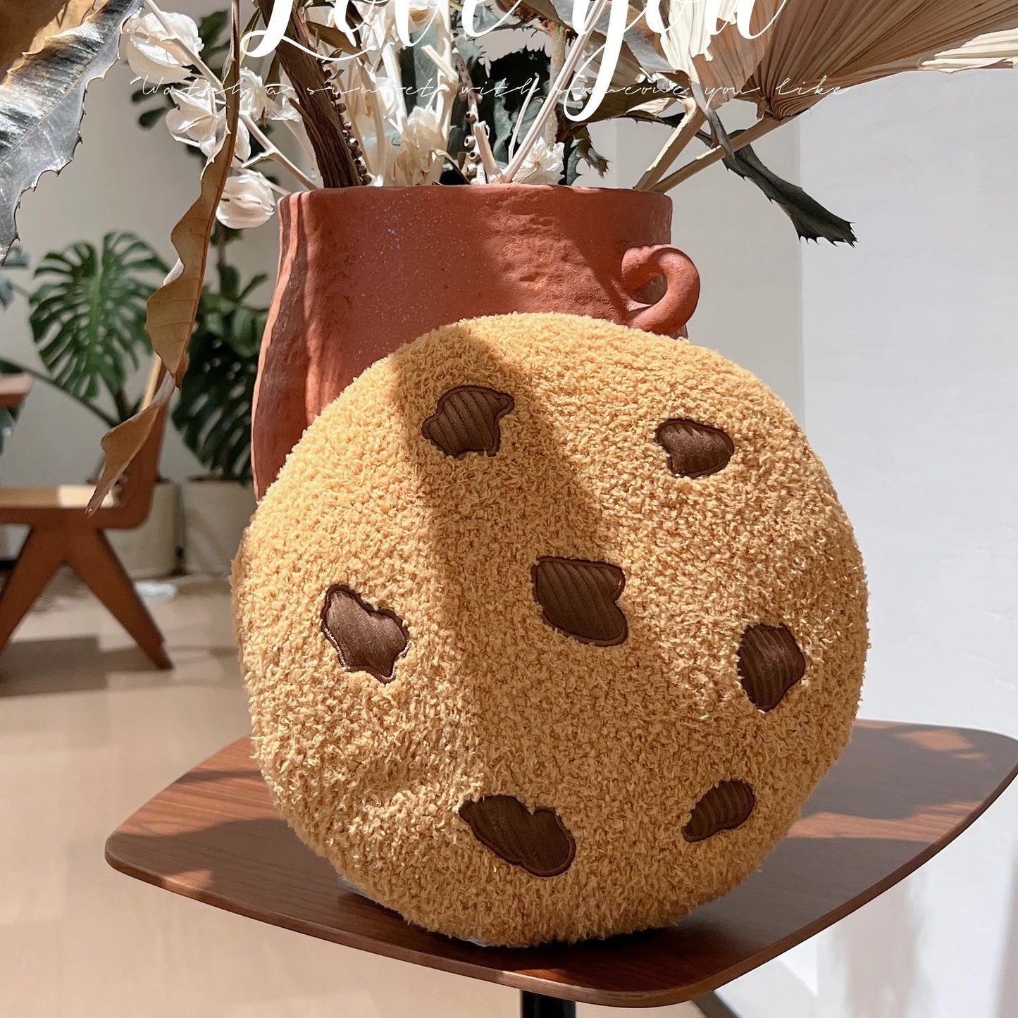 Cartoon Cookie Plush Cushion – Soft Food-Shaped Pillow for Kids & Room Décor