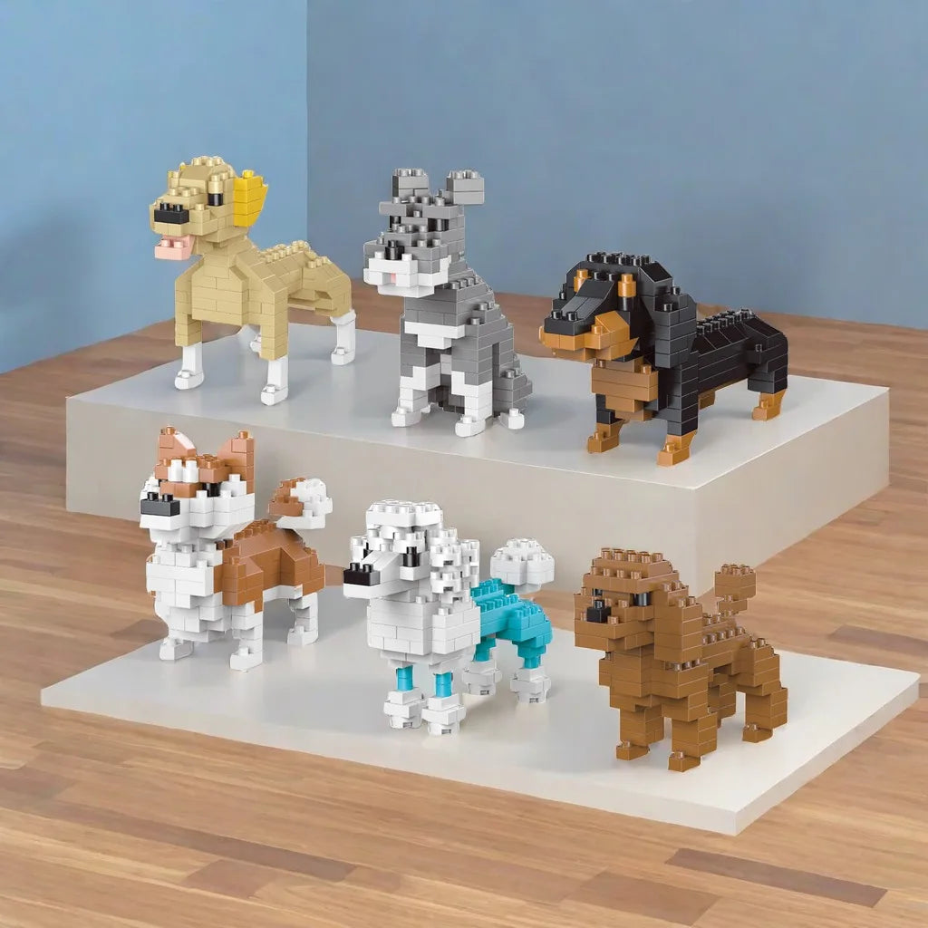 Mini Dog Building Block Kit – DIY Brick Model (Corgi, Poodle, Husky, Dachshund)