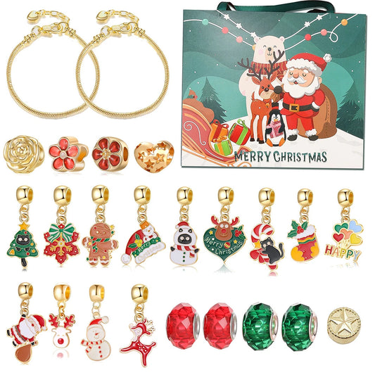 24-Day Christmas Countdown Calendar – DIY Charm Bracelet Kit Gift
