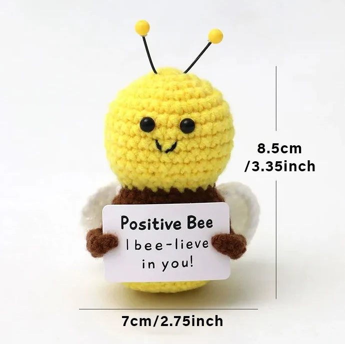 Positive Energy Crochet Pocket Wellbeing Hug Doll – Avocado, Bee, Turtle, Duck & More