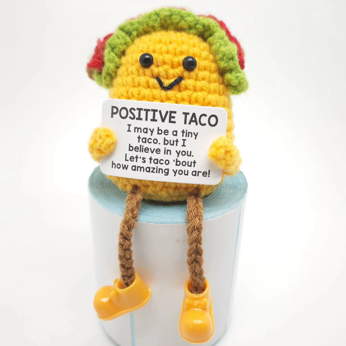 Positive Energy Crochet Pocket Wellbeing Hug Doll – Avocado, Bee, Turtle, Duck & More