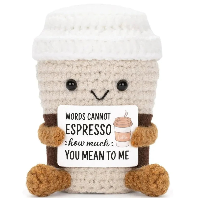 Positive Energy Crochet Pocket Wellbeing Hug Doll – Avocado, Bee, Turtle, Duck & More