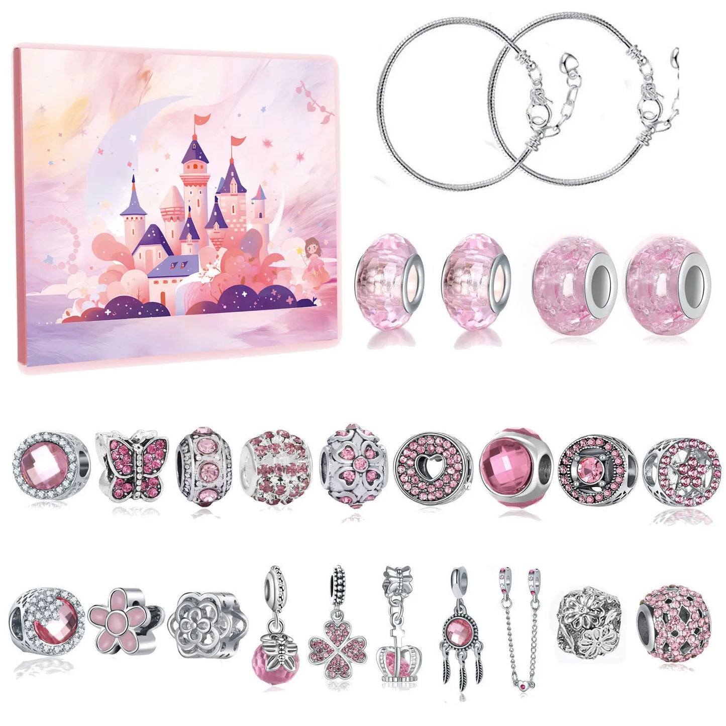 24-Day Christmas Countdown Calendar – DIY Charm Bracelet Kit Gift