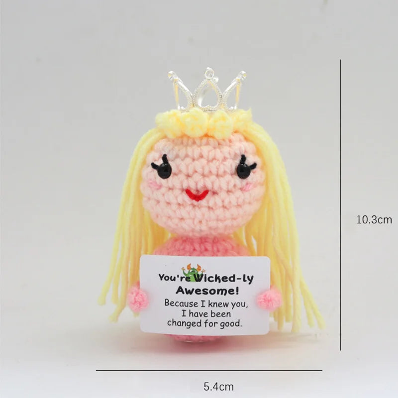 Positive Energy Crochet Pocket Wellbeing Hug Doll – Avocado, Bee, Turtle, Duck & More