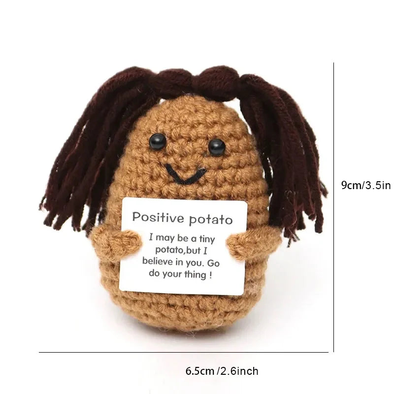 Positive Energy Crochet Pocket Wellbeing Hug Doll – Avocado, Bee, Turtle, Duck & More