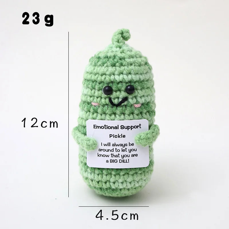 Positive Energy Crochet Pocket Wellbeing Hug Doll – Avocado, Bee, Turtle, Duck & More